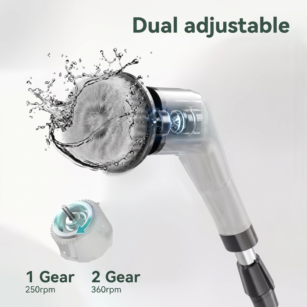 Dual speed rotating brush
